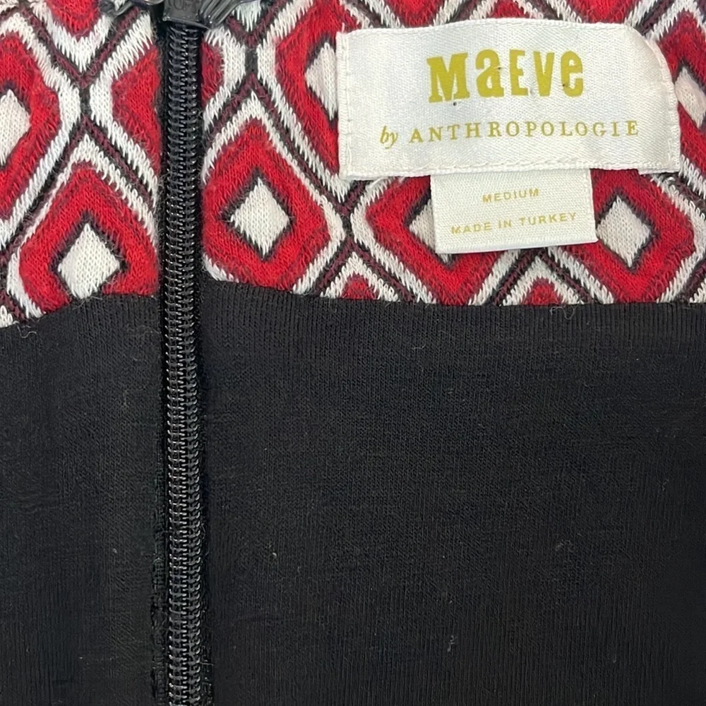 ANTHROPOLOGIE Maeve Wiles jacquard geo knit wrap skirt
